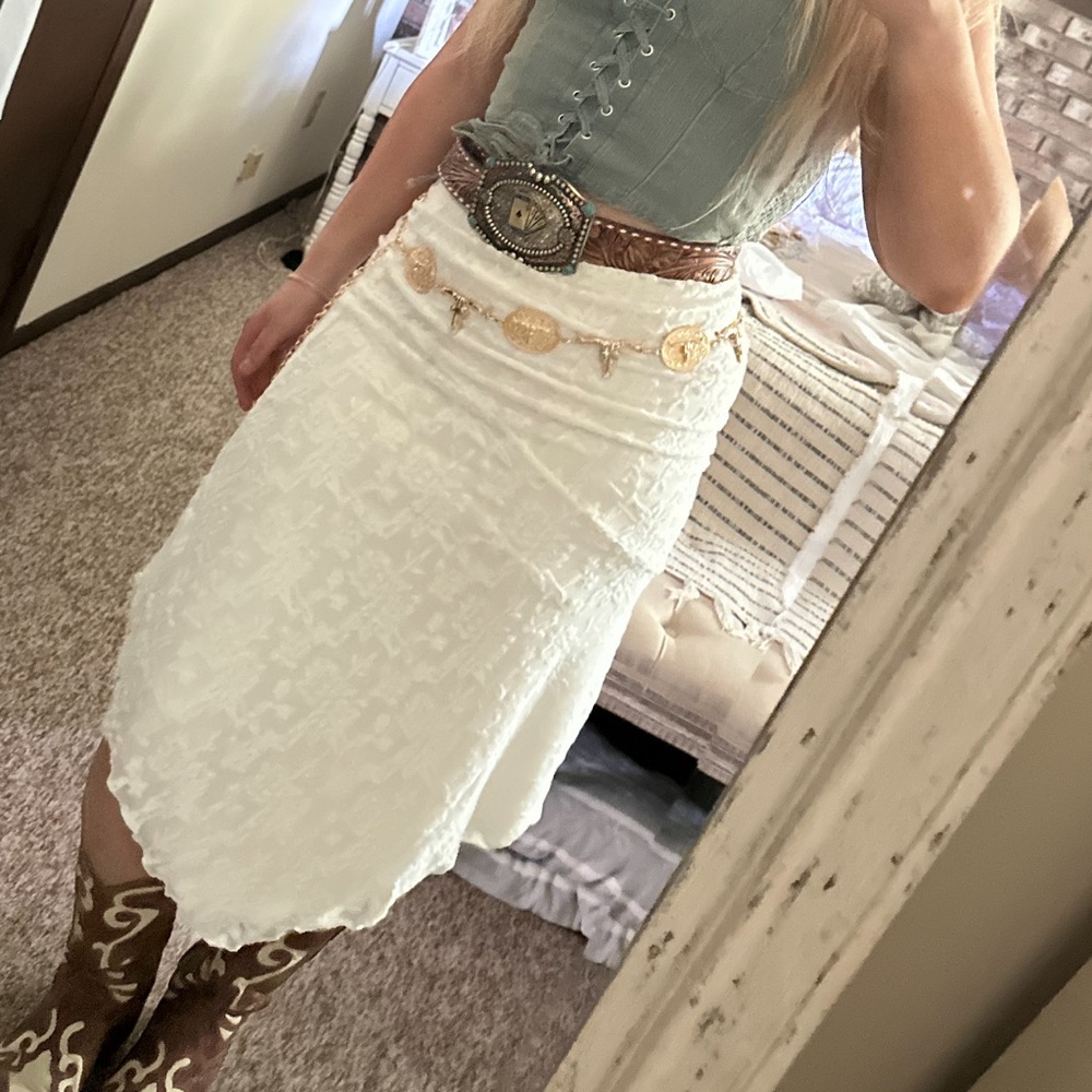 Lace White Skirt size Large